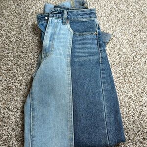 two toned 90’s boyfriend jeans